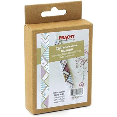 Pracht Creatives Hobby Pracht Creative hobby 5884-00021 – gör-det-själv pysselset för att designa ett pärlarmband, med vita och färgglada Miyuki-pärlor, total storlek ca 17 x 1,7 cm Pracht Creatives Hobby Pracht Creative hobby 5884-00021 – gör-det-själv pysselset för att designa ett pärlarmband, med vita och färgglada Miyuki-pärlor, total storlek ca 17 x 1,7 cm