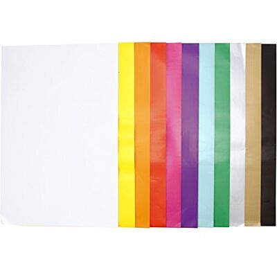 Creativ Glaserat papper, ark 32 x 48 cm, 80 cm, asstd-färger, 11 x 25 ark Creativ Glaserat papper, ark 32 x 48 cm, 80 cm, asstd-färger, 11 x 25 ark
