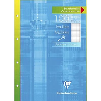 Clairefontaine Lösa påfyllbara lakan, A4, Séyès linjerade, 50 ark Clairefontaine Lösa påfyllbara lakan, A4, Séyès linjerade, 50 ark
