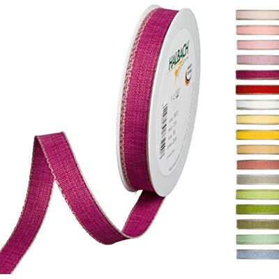 Halbach Seidenbänder Halbach Sidenband dekorationsband med linnekanter bredd: 15 mm längd 20 m, presentband för utsmyckning hantverk eller design, gör-det-själv dekorband, färg: lila/linne Halbach Seidenbänder Halbach Sidenband dekorationsband med linnekanter bredd: 15 mm längd 20 m, presentband för utsmyckning hantverk eller design, gör-det-själv dekorband, färg: lila/linne