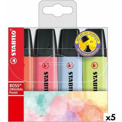 STABILO Boss pastell flerfärgad fluorescerande markörer set (5 st) STABILO Boss pastell flerfärgad fluorescerande markörer set (5 st)