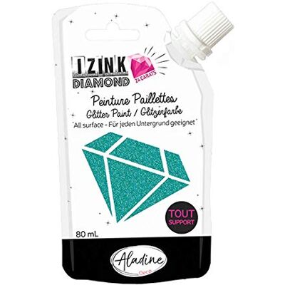 Aladine IZINK 24 karat 80 ml turkos, en storlek Aladine IZINK 24 karat 80 ml turkos, en storlek