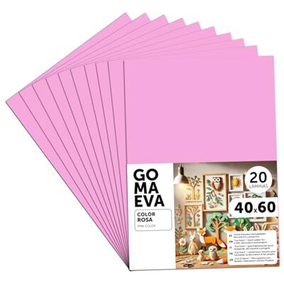 m-office Färgglada Eva Gummiark, Crepla Gummi för Scrapbooking, Skola, Kreativa Kartonger, Hantverk, Scenografi Kakor, Skola eller Konstprojekt 40 x 60 cm (rosa, 20 uds) m-office Färgglada Eva Gummiark, Crepla Gummi för Scrapbooking, Skola, Kreativa Kartonger, Hantverk, Scenografi Kakor, Skola eller Konstprojekt 40 x 60 cm (rosa, 20 uds)
