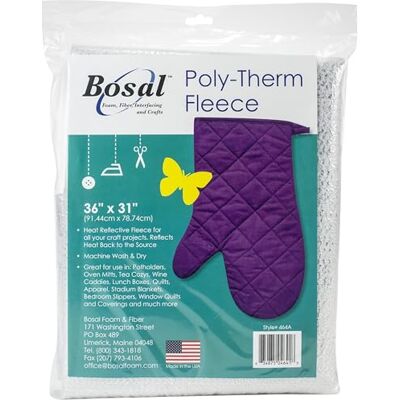 Bosal 36 tum x 31 tum poly-termisk värme reflekterande fleece, silver Bosal 36 tum x 31 tum poly-termisk värme reflekterande fleece, silver