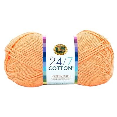 Lion Brand Yarn Company 761-132 24/7 bomullsgarn, krämfärgad, en storlek Lion Brand Yarn Company 761-132 24/7 bomullsgarn, krämfärgad, en storlek