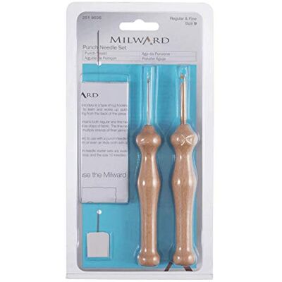 MILWARDS 2519026 Punch Needle Set: Storlek 9: Vanlig och fin, naturlig, 9 MILWARDS 2519026 Punch Needle Set: Storlek 9: Vanlig och fin, naturlig, 9