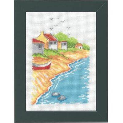 Permin korsstygn broderiförpackning strandhus räkningsmönster Permin korsstygn broderiförpackning strandhus räkningsmönster