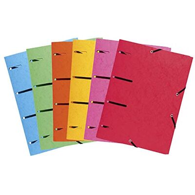 Exacompta 25 gummibandsmappar Punchy 3 flikar 375 g/m² blandade Exacompta 25 gummibandsmappar Punchy 3 flikar 375 g/m² blandade