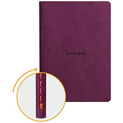 Rhodia 116410C lila textil stick mjuk anteckningsbok A5 14,8 x 21 cm linjerad 64 sidor Clairefontaine elfenben 90 g/m² omslag i konstläder rama-kollektion Rhodia 116410C lila textil stick mjuk anteckningsbok A5 14,8 x 21 cm linjerad 64 sidor Clairefontaine elfenben 90 g/m² omslag i konstläder rama-kollektion
