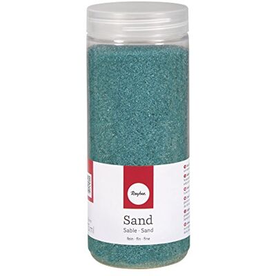 Rayher 39339404 sand, fin, 0,1–0,5 mm, burk 475 ml, turkos Rayher 39339404 sand, fin, 0,1–0,5 mm, burk 475 ml, turkos