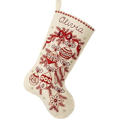 Bucilla Felt Applique Stocking Kit, Classic Christmas 18" Felt Applique Stocking Making Kit, Perfect for DIY Needlepoint Arts and Crafts, 89532E Bucilla Felt Applique Stocking Kit, Classic Christmas 18" Felt Applique Stocking Making Kit, Perfect for DIY Needlepoint Arts and Crafts, 89532E