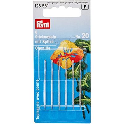 Prym Silver (1,00 x 43 mm) Chenille Broderi Nålar 1 St Prym Silver (1,00 x 43 mm) Chenille Broderi Nålar 1 St