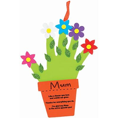 Baker Ross Mors dag handavtryck dikt dekorationskit – 4-pack, morsdagshantverk för barn (FC418) Baker Ross Mors dag handavtryck dikt dekorationskit – 4-pack, morsdagshantverk för barn (FC418)