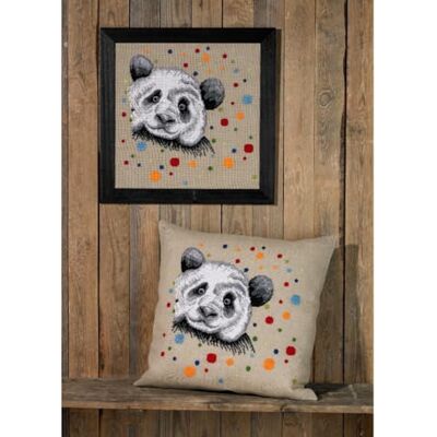 Permin Panda Broderipude - Naturlinne Permin Panda Broderipude - Naturlinne