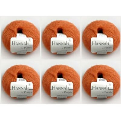 MARUSSIA 6 x Hannah by Permin – lyxgarn av merinoull, siden och kashmir (18 mandarin) MARUSSIA 6 x Hannah by Permin – lyxgarn av merinoull, siden och kashmir (18 mandarin)