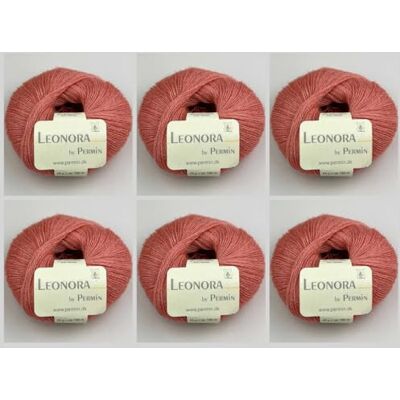 MARUSSIA 6 x Leonora av Permin – ädelt sidenull-mohair-garn (38 lax-rosa) MARUSSIA 6 x Leonora av Permin – ädelt sidenull-mohair-garn (38 lax-rosa)