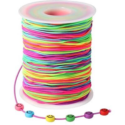 Diboniur 100 m elastisk tråd för armband, 1 mm regnbåge elastiskt rep, pärltråd för armband, pärla, smyckestillverkning, hantverk, halsband Diboniur 100 m elastisk tråd för armband, 1 mm regnbåge elastiskt rep, pärltråd för armband, pärla, smyckestillverkning, hantverk, halsband