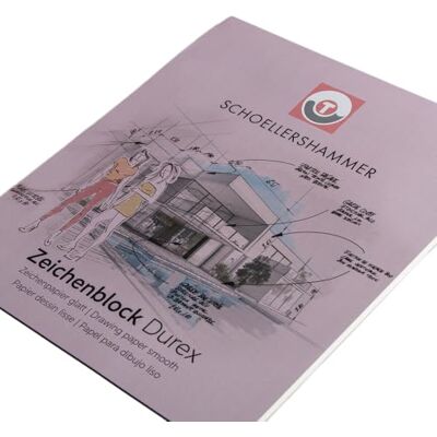 Schoellershammer Vitt ritpapper Duria, slät, A4, 200 g/m², 20 ark, VF5003365 Schoellershammer Vitt ritpapper Duria, slät, A4, 200 g/m², 20 ark, VF5003365
