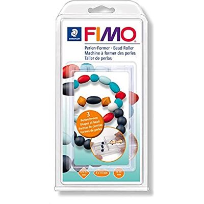 STAEDTLER FIMO 8712 Pärlrullare-set – 3 former Formar bikon-, oliv- & runda pärlor av polymerlera, med guide – för att göra egna smycken – Art.-Nr. 8712 STAEDTLER FIMO 8712 Pärlrullare-set – 3 former Formar bikon-, oliv- & runda pärlor av polymerlera, med guide – för att göra egna smycken – Art.-Nr. 8712