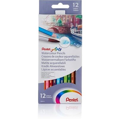 Pentel Arts akvarellpenna set – blandade (paket med 12) CB9-12U Pentel Arts akvarellpenna set – blandade (paket med 12) CB9-12U