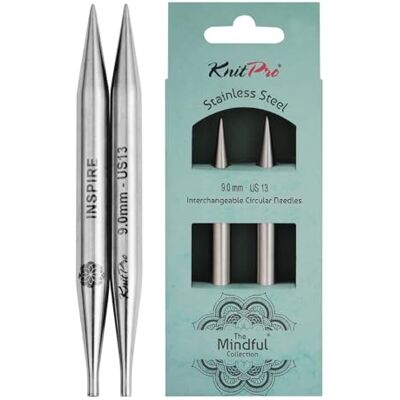 KnitPro Mindful (10 cm, 9,00 mm) utbytbar spets 1 set KnitPro Mindful (10 cm, 9,00 mm) utbytbar spets 1 set