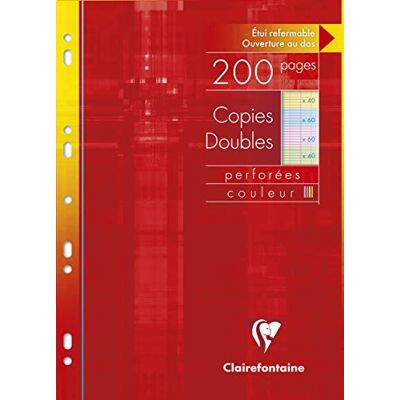 Clairefontaine Dubbelfärgade ark, A4, Séyès linjerande, 100 sidor blandade färger Clairefontaine Dubbelfärgade ark, A4, Séyès linjerande, 100 sidor blandade färger