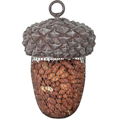 Dehner Natura Premium vildfågel foderstation ekollon, foderstation/vattenbad för vilda fåglar, väderbeständig/hängande, inkl. upphängningsanordning, ca 14 x 14 x 22 cm, polyharts/metall, Dehner Natura Premium vildfågel foderstation ekollon, foderstation/vattenbad för vilda fåglar, väderbeständig/hängande, inkl. upphängningsanordning, ca 14 x 14 x 22 cm, polyharts/metall,