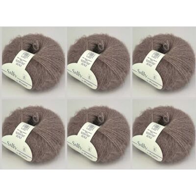 MARUSSIA 6 x Sally by Permin – flygande garn av superfin alpacka, bomull och merino (175 m/50 g) (08 mocka) MARUSSIA 6 x Sally by Permin – flygande garn av superfin alpacka, bomull och merino (175 m/50 g) (08 mocka)