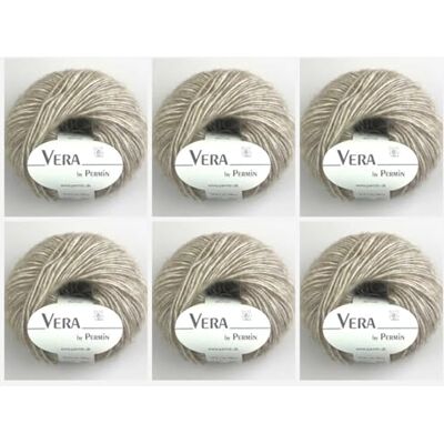 MARUSSIA 6 x vera av Permin – året runt-garn av kedja, babyalpacka och bomull (125 m/50 g) (18 sand) MARUSSIA 6 x vera av Permin – året runt-garn av kedja, babyalpacka och bomull (125 m/50 g) (18 sand)