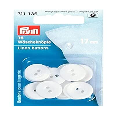 Prym Linne Plast Vit (17 mm) Knappar 1 St Prym Linne Plast Vit (17 mm) Knappar 1 St