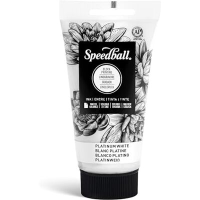 Speedball 3517 Vattenlösligt blocktryck bläck – djärv färg med satinfinish AP-certifierad 2,5 FL OZ, platina vit Speedball 3517 Vattenlösligt blocktryck bläck – djärv färg med satinfinish AP-certifierad 2,5 FL OZ, platina vit
