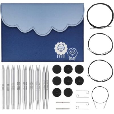 KnitPro Utbytbara rundstickningsstickor Deluxe Set, Nova Metal, 3.50-8.00mm KnitPro Utbytbara rundstickningsstickor Deluxe Set, Nova Metal, 3.50-8.00mm