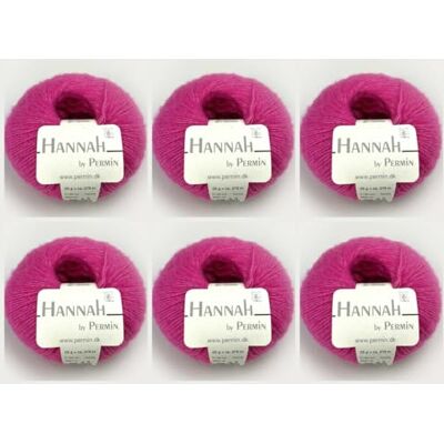MARUSSIA 6 x Hannah by Permin – lyxgarn av merinoull, siden och kashmir (13 rosa) MARUSSIA 6 x Hannah by Permin – lyxgarn av merinoull, siden och kashmir (13 rosa)