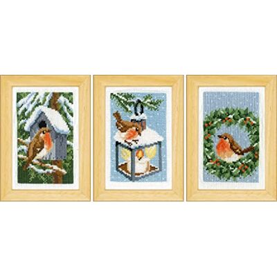 Vervaco PN-0187471 korsstygn set räkningsmönster, bomull, flerfärgad, 8 x 12 cm, 3 antal Vervaco PN-0187471 korsstygn set räkningsmönster, bomull, flerfärgad, 8 x 12 cm, 3 antal