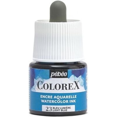 PEBEO Colorex-bläck 45 ml blått ljus Colorex akvarellbläck sammetsblått bläck ritbläck multiverktyg för alla medier 45 ml ljusblått PEBEO Colorex-bläck 45 ml blått ljus Colorex akvarellbläck sammetsblått bläck ritbläck multiverktyg för alla medier 45 ml ljusblått