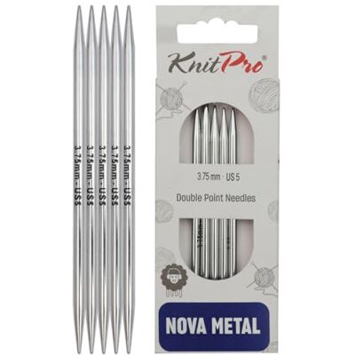 KnitPro Nova strumpstickor – sticknålar med dubbla ändar 12,5 cm x 3,75 mm, 5-pack KnitPro Nova strumpstickor – sticknålar med dubbla ändar 12,5 cm x 3,75 mm, 5-pack