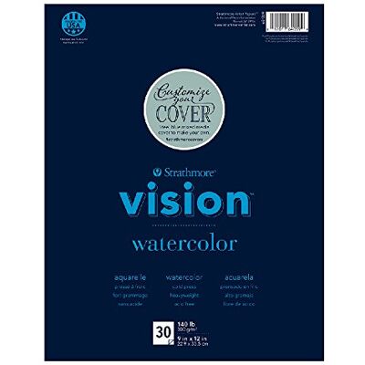 Strathmore Vision vattenfärg dyna, vit, 23 x 30 cm tejpbunden Strathmore Vision vattenfärg dyna, vit, 23 x 30 cm tejpbunden