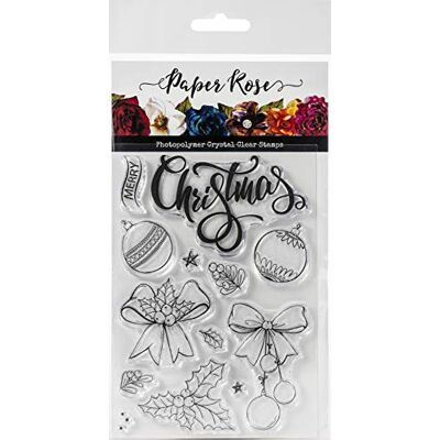 PAPER ROSE -3PL Pappersros – 3 cl tydliga frimärken, skissiga julornament, en storlek PAPER ROSE -3PL Pappersros – 3 cl tydliga frimärken, skissiga julornament, en storlek