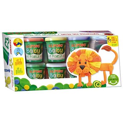 Alpino Baby Dough 6 burkar x 85gr Mjuk babypasta Spelpasta Njut och lär dig modellering Alpino Baby Dough 6 burkar x 85gr Mjuk babypasta Spelpasta Njut och lär dig modellering