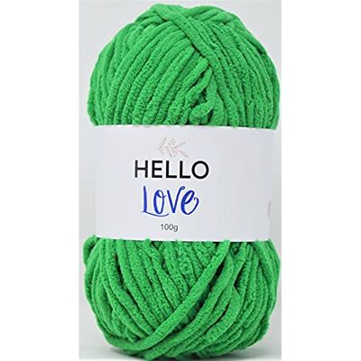 Hello Love Garn, Grön, 100 g Hello Love Garn, Grön, 100 g