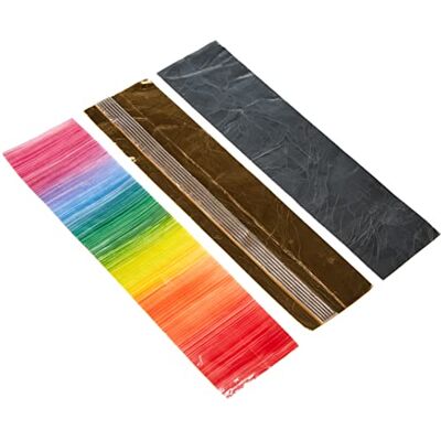 Pracht Creatives Hobby Dekorativa växtplattor mix genboge/metallic, 3 halvvaxplattor, ca 200 x 50 x 0,5 mm och en tillväxtremsa, för modellering och dekoration av ljus Pracht Creatives Hobby Dekorativa växtplattor mix genboge/metallic, 3 halvvaxplattor, ca 200 x 50 x 0,5 mm och en tillväxtremsa, för modellering och dekoration av ljus