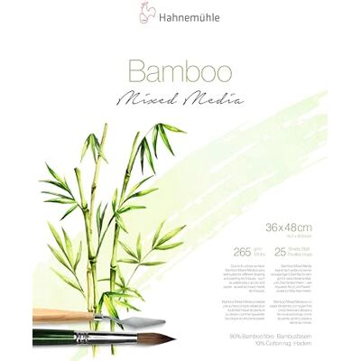 Hahnemühle Photo Mixed Media Block Bamboo 265 g/m², 36 x 48 cm, 25 ark Hahnemühle Photo Mixed Media Block Bamboo 265 g/m², 36 x 48 cm, 25 ark