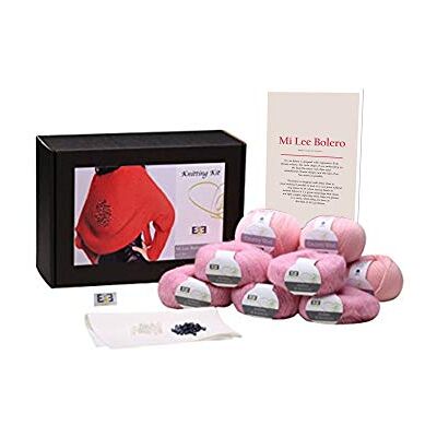 DesignEtte Mi Lee Bolero stickat set, ylle, rosa, 35 x 25 x 15 cm DesignEtte Mi Lee Bolero stickat set, ylle, rosa, 35 x 25 x 15 cm