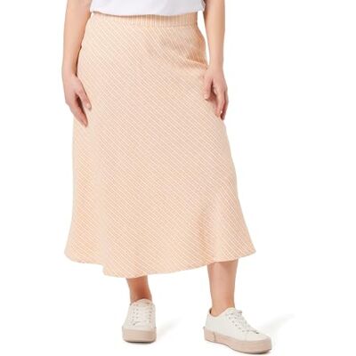 Koton dam mix medium Rise A Line Midi kjol, Gul rand (1s6), 40 Koton dam mix medium Rise A Line Midi kjol, Gul rand (1s6), 40