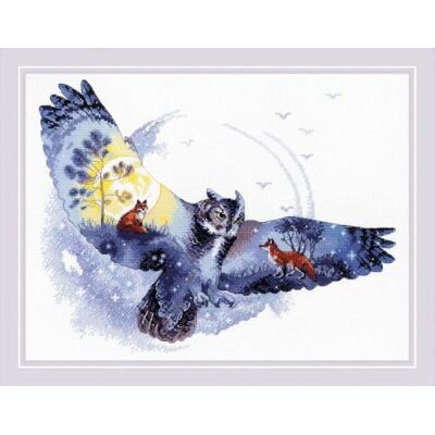 Riolis Counted Cross Stitch Kit 15,75 "X11.75"-In The Night Forest (14 räknas) -R1954 Riolis Counted Cross Stitch Kit 15,75 "X11.75"-In The Night Forest (14 räknas) -R1954