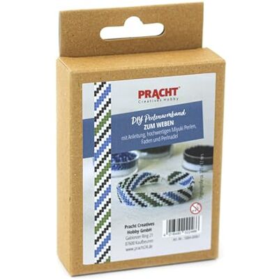 Pracht Creatives Hobby Pracht Creative hobby 5884-00061 – gör-det-själv pysselset för att designa ett pärlarmband, med blåa, gröna och vita Miyuki-pärlor, total storlek ca 17 x 1,2 cm Pracht Creatives Hobby Pracht Creative hobby 5884-00061 – gör-det-själv pysselset för att designa ett pärlarmband, med blåa, gröna och vita Miyuki-pärlor, total storlek ca 17 x 1,2 cm