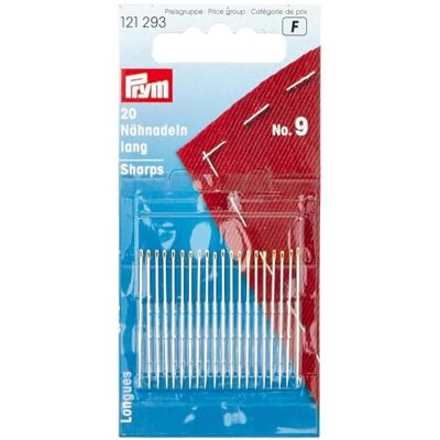 Prym Stål Silver Nr.9 (0.60 x 3.4cm) Lång Sömnad Nålar 20 Bitar Prym Stål Silver Nr.9 (0.60 x 3.4cm) Lång Sömnad Nålar 20 Bitar