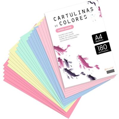 OFITURIA Färgkartong, pastellfärgad A4-kartong i blandade färger, 180 gr. Hantverk, skriv ut dina kreativa dokument och mönster, A4-färgade folios · m-office (x250, pastellsortiment) OFITURIA Färgkartong, pastellfärgad A4-kartong i blandade färger, 180 gr. Hantverk, skriv ut dina kreativa dokument och mönster, A4-färgade folios · m-office (x250, pastellsortiment)