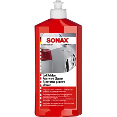 SONAX lackeringsrengöring (500 ml) – rengör extremt väderbitna färgade och metalliska lacker. Slätar ut fina repor och ger en strålande glans. Artikel-nr. 0302200-810 SONAX lackeringsrengöring (500 ml) – rengör extremt väderbitna färgade och metalliska lacker. Slätar ut fina repor och ger en strålande glans. Artikel-nr. 0302200-810