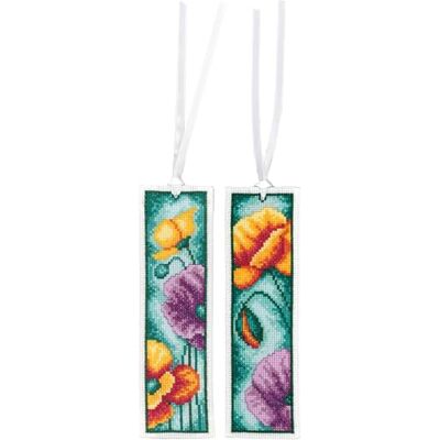 Vervaco Set med bokmärke sida Coquelicots lot om 2 Vervaco Set med bokmärke sida Coquelicots lot om 2